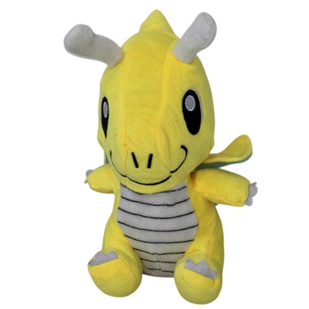 Pokemon‎ Center Dragonite Plush 2009 Yellow Dragon Stuffed Animal 7 Inch